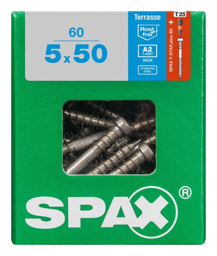 SPAX Terrassenschraube Spax Terrassenschrauben 5.0 x 50 mm TX 25 - 60