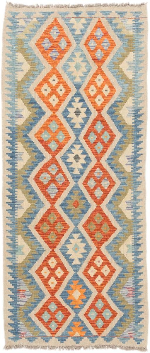 Orientteppich Kelim Afghan 84x195 Handgewebter Orientteppich Läufer, Nain Trading, rechteckig, Höhe: 3 mm