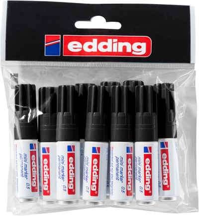 edding Marker edding 0.5 Mini Permanentmarker schwarz (10 Stück)