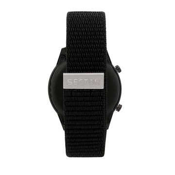 Sector Sector Herren Armbanduhr Analog-Digit Smartwatch, Analog-Digitaluhr, Herren Smartwatch rund, groß (ca. 45mm), Silikonarmband schwarz, Sport
