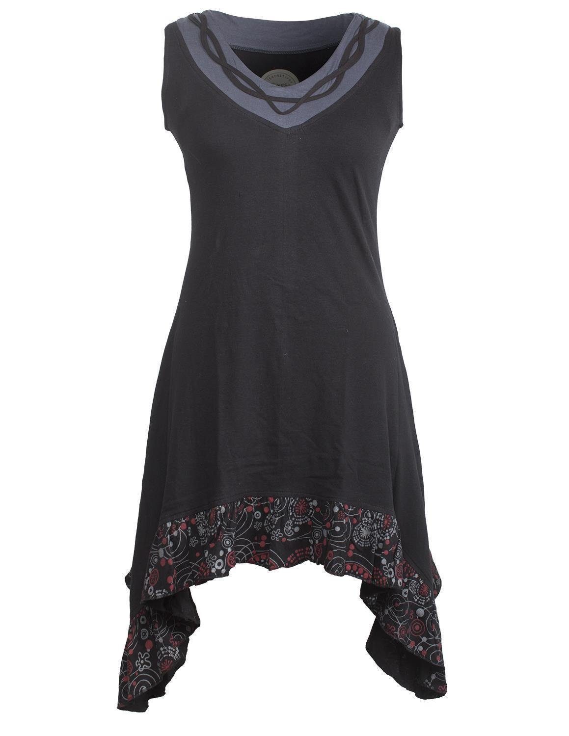 Vishes Zipfelkleid Armloses Zipfelkleid mit V-Ausschnitt günstig online kaufen
