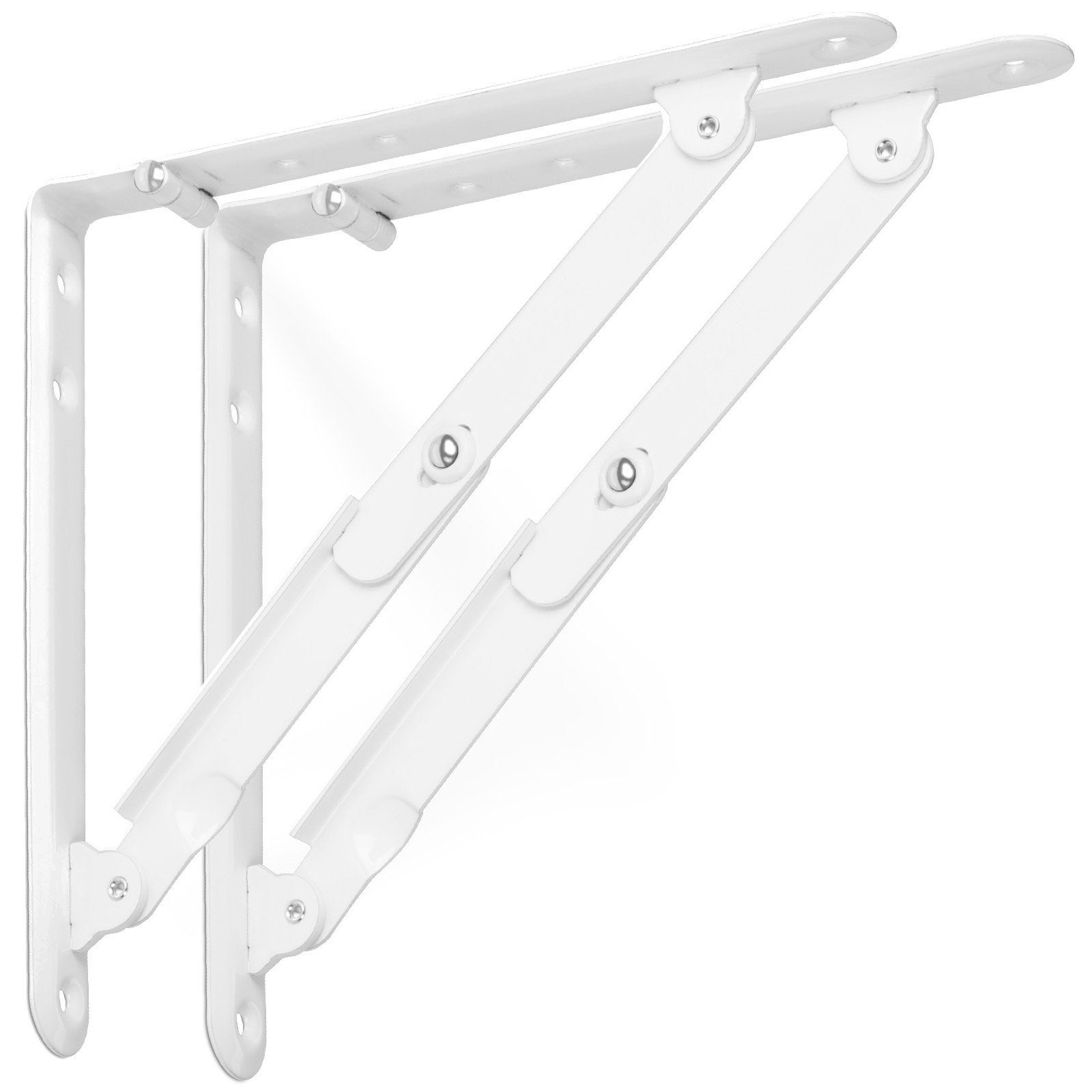 SO-TECH® Wandregalhalter Klappkonsole weiß oder schwarz mit Arretierung, 2-tlg.