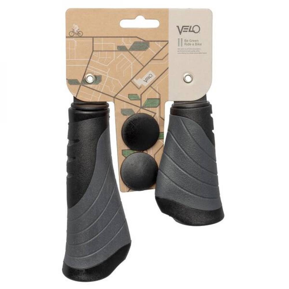 Velo Fahrradlenkergriff Velo Griffe ERGOGEL D3 FIX 135/92mm schwarzgrau