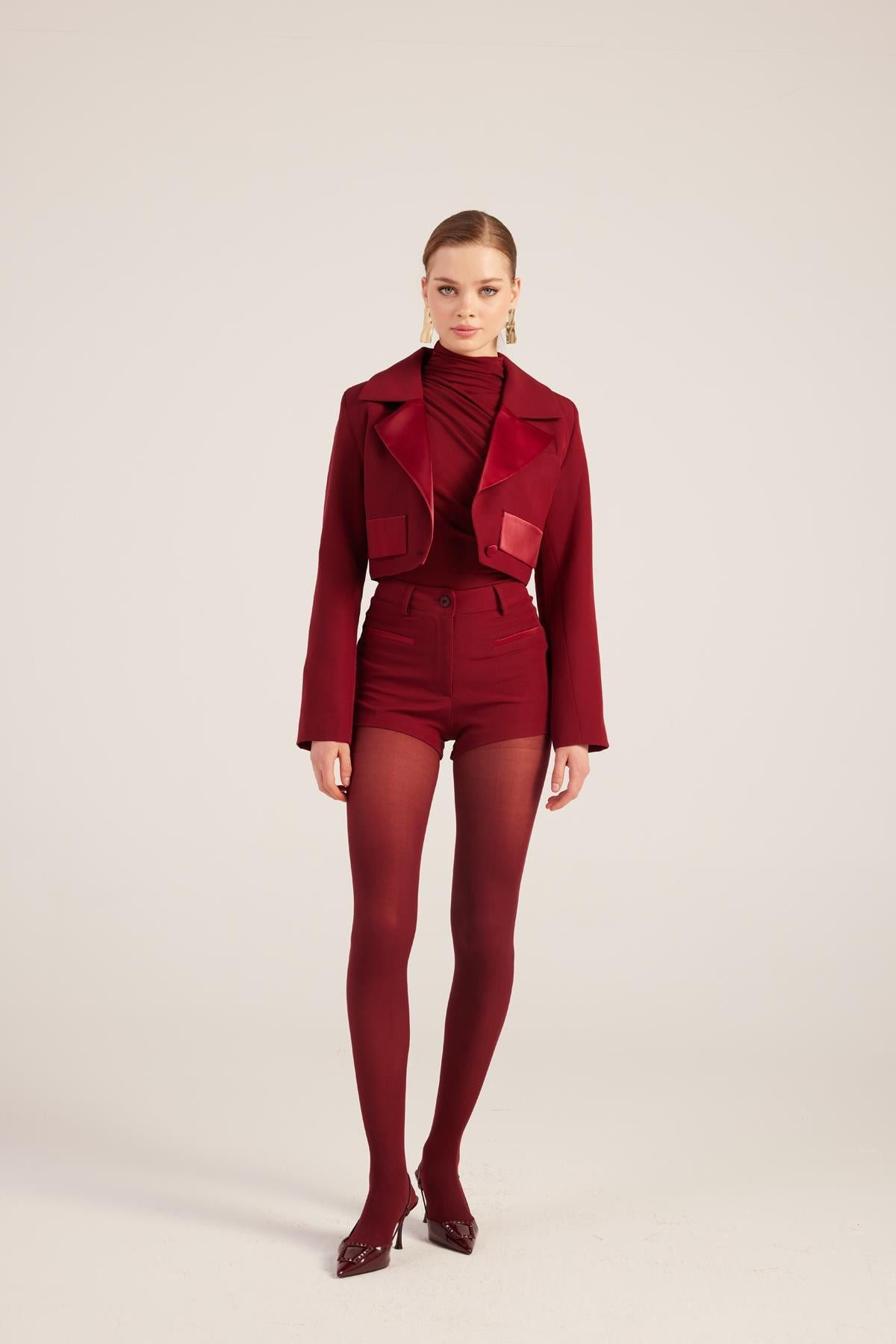 HOLLY LOLLY Windbreaker Velours Camila Crop Blazer