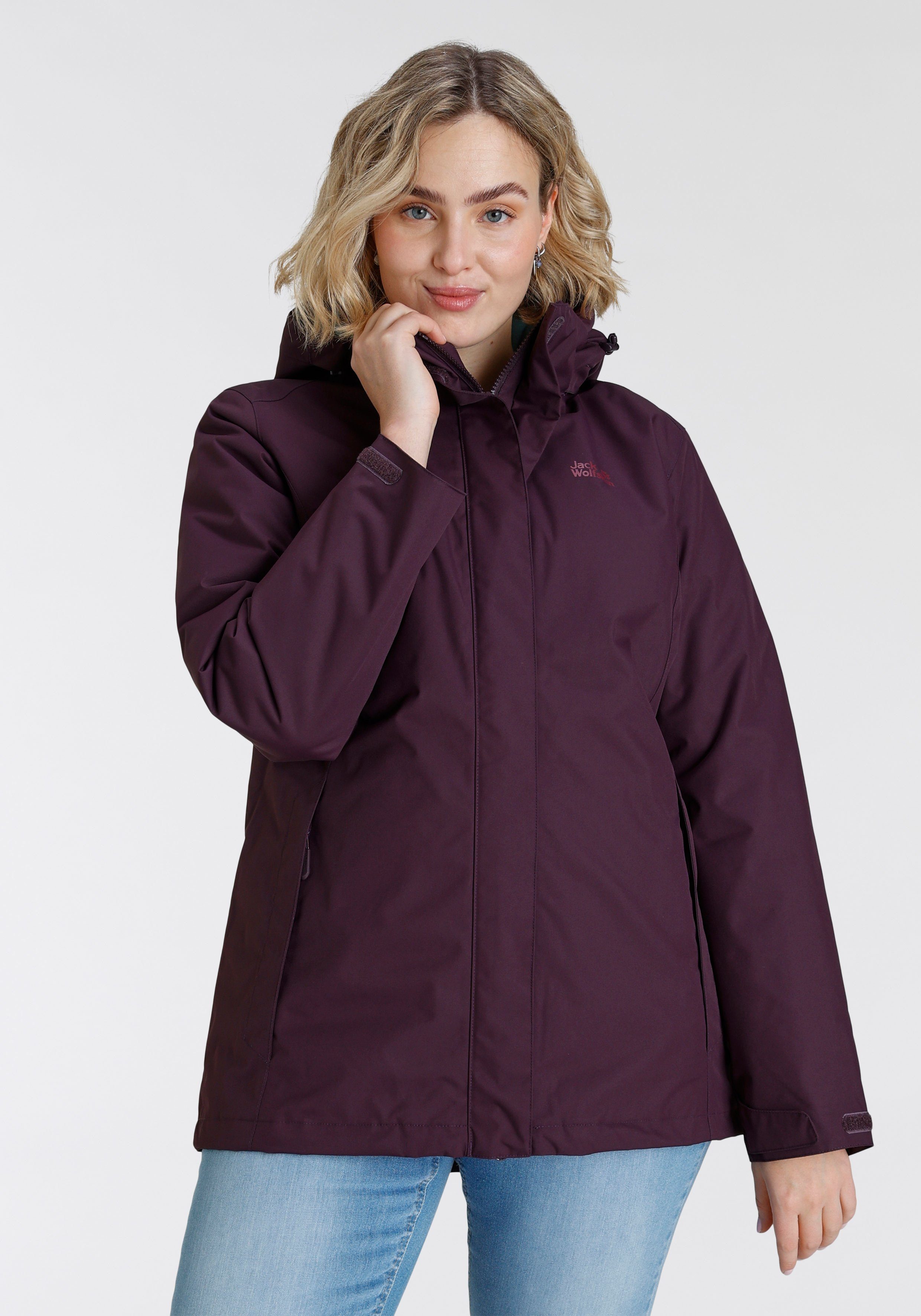 Jack Wolfskin Funktionsjacke GRANVILLE Wasserdicht & Winddicht lila Atmungsaktiv &