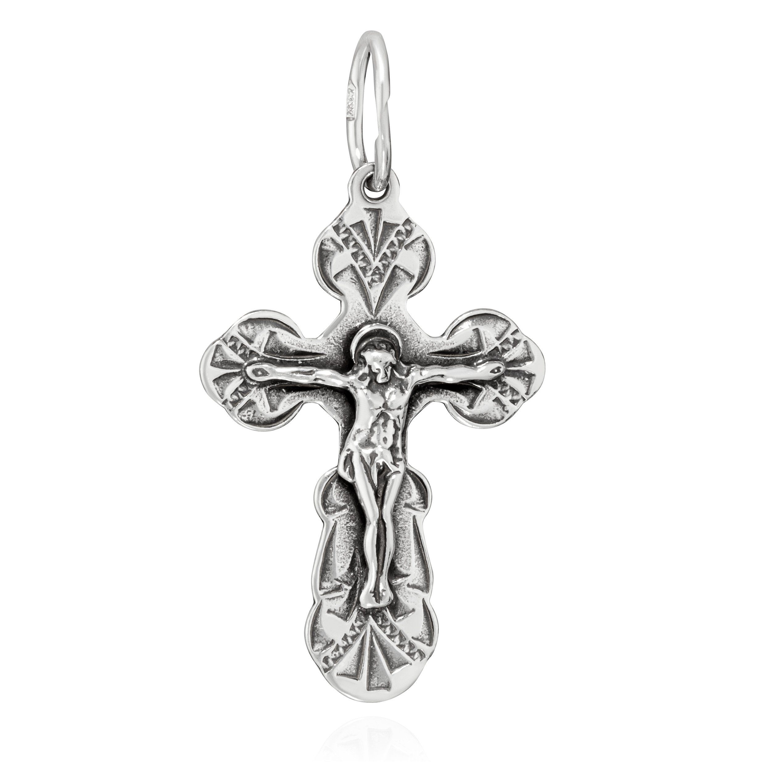 Kreuzanhänger 925er Sterlingsilber Kreuz Orthodoxe Kruzifix Anhä