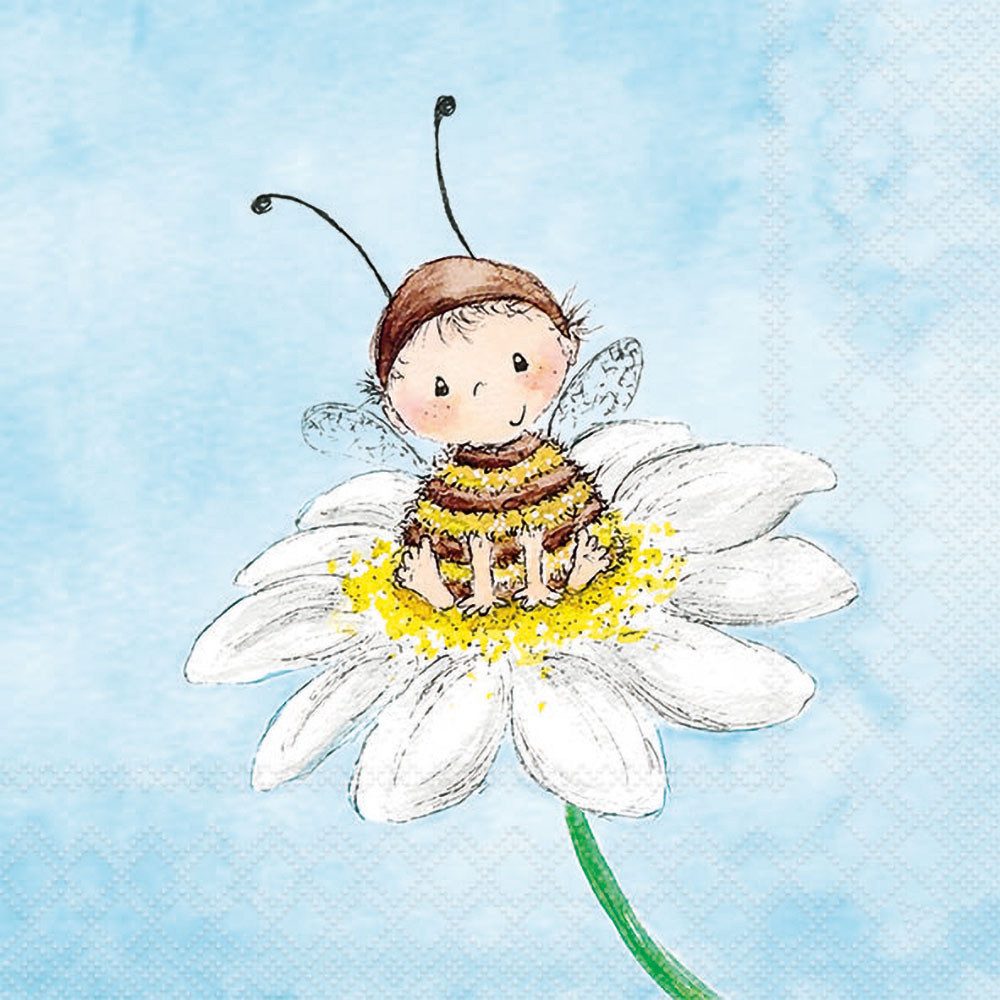 Ambiente® Papierserviette Bee Child, (20 St), 33x33cm