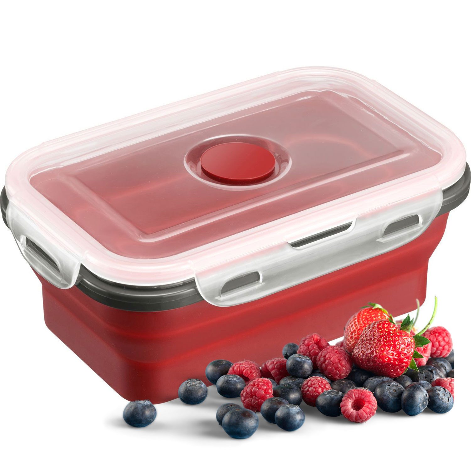 WESTMARK Vorratsdose Faltbar, praktische Lunchbox, zur Aufbewahrung von Wurst und Käse, PP, Silikon
