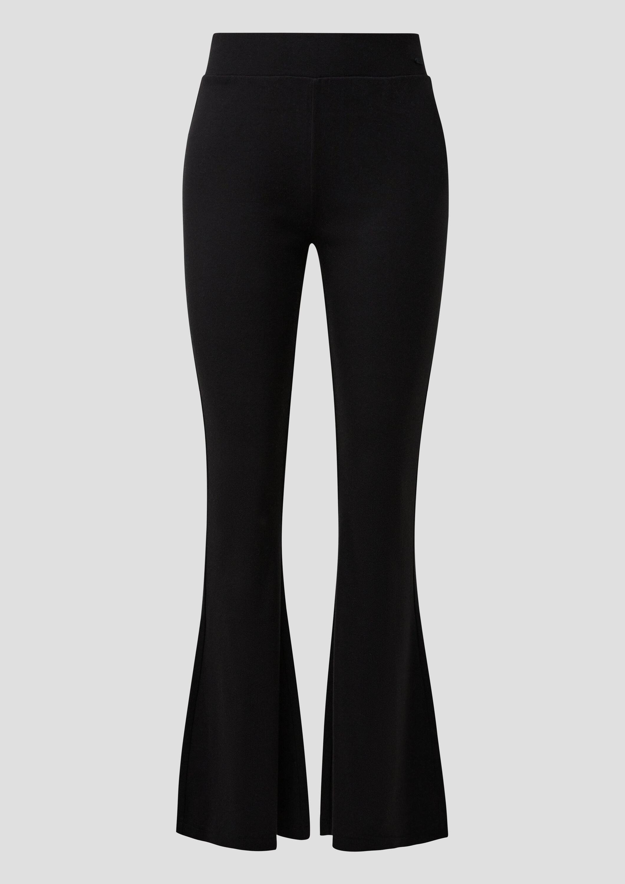 QS Chinos Hose Jerseyhose mit ausgestelltem Bein