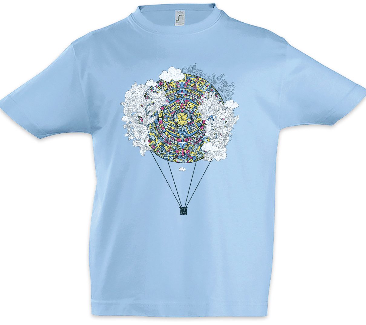Print-Shirt Mayan Calendar Balloon Kinder T-Shirt Azteken Kalender Maya Symbol