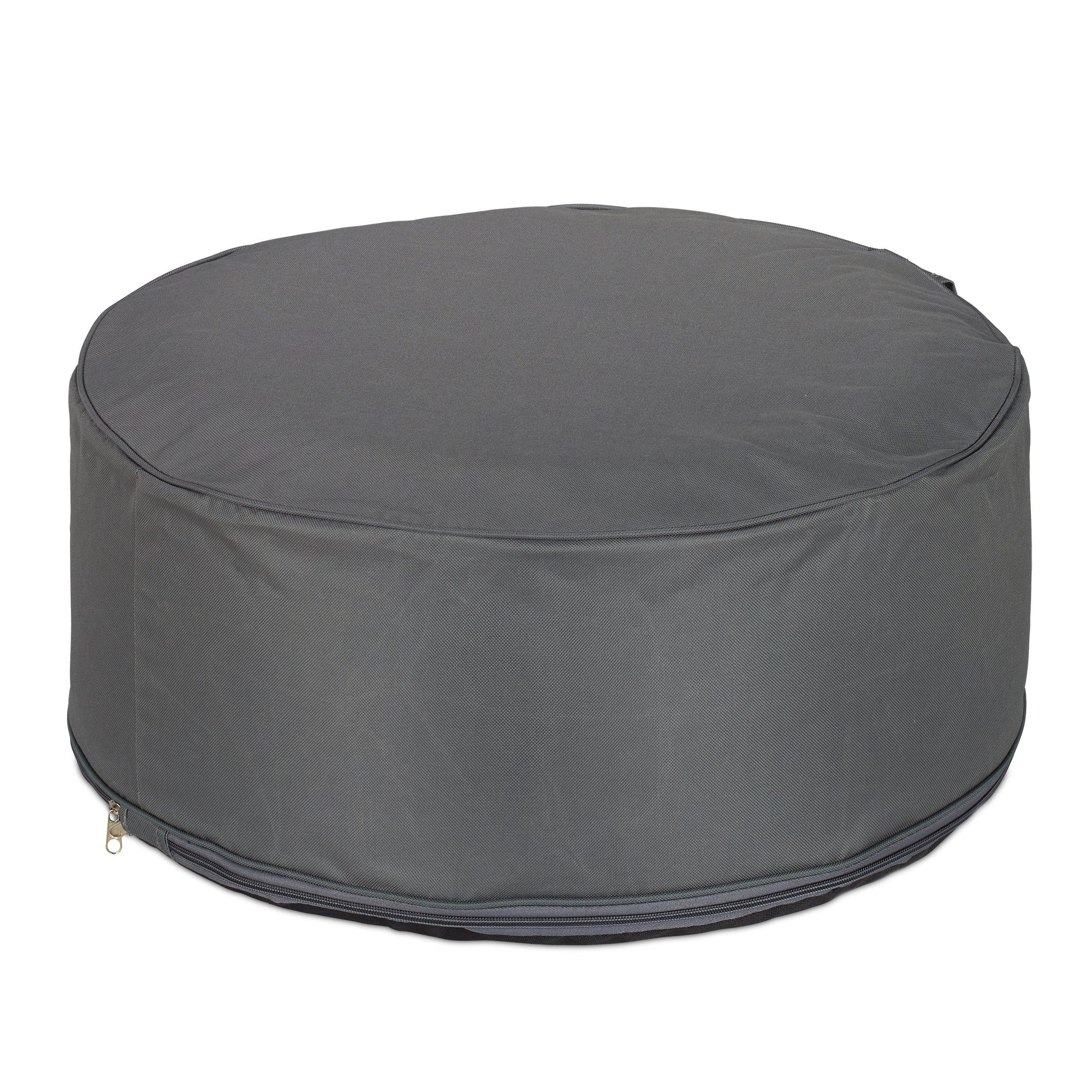 relaxdays Campinghocker Aufblasbarer Hocker, Grau günstig online kaufen