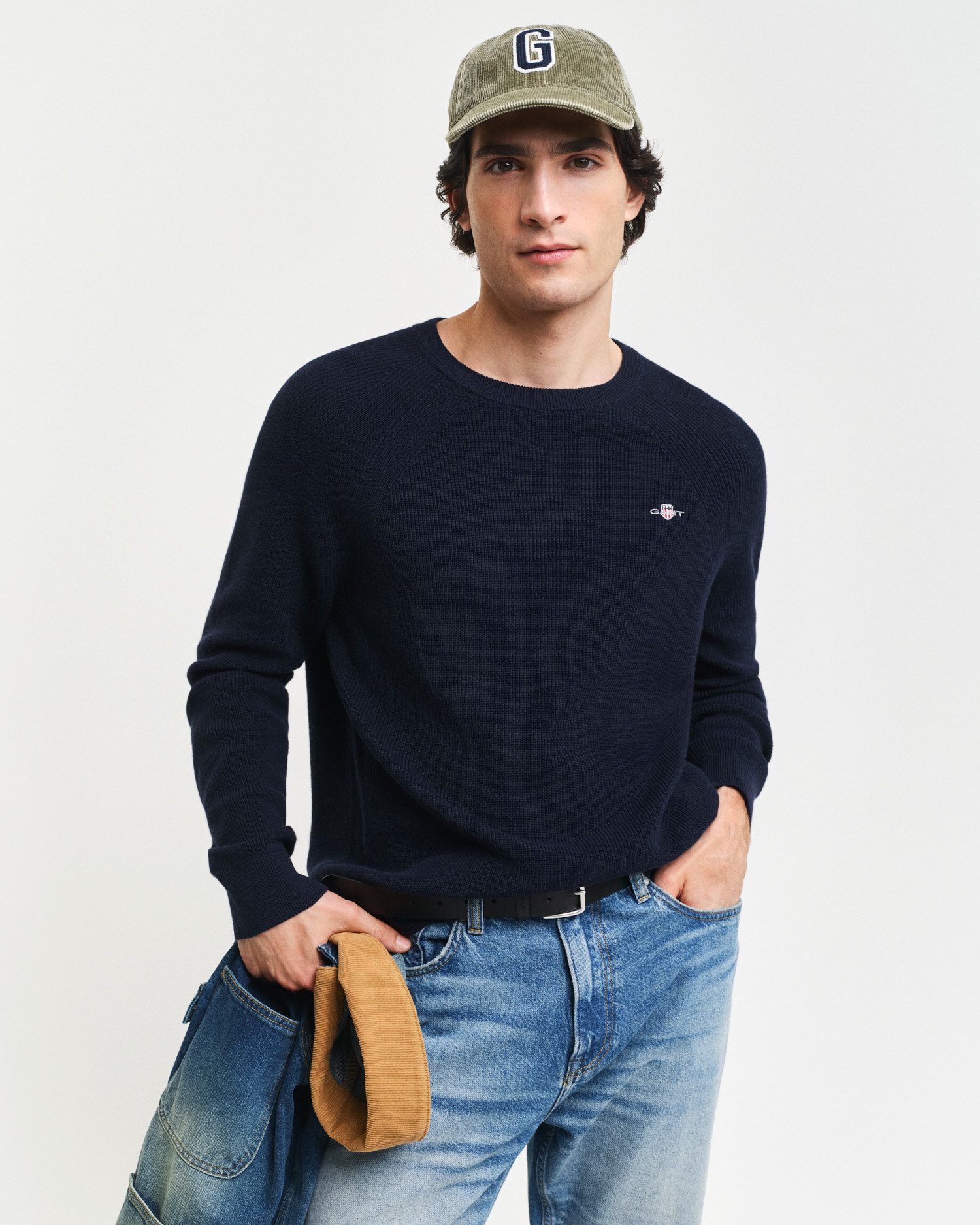 Rundhalspullover COTTON WOOL RIB C-NECK