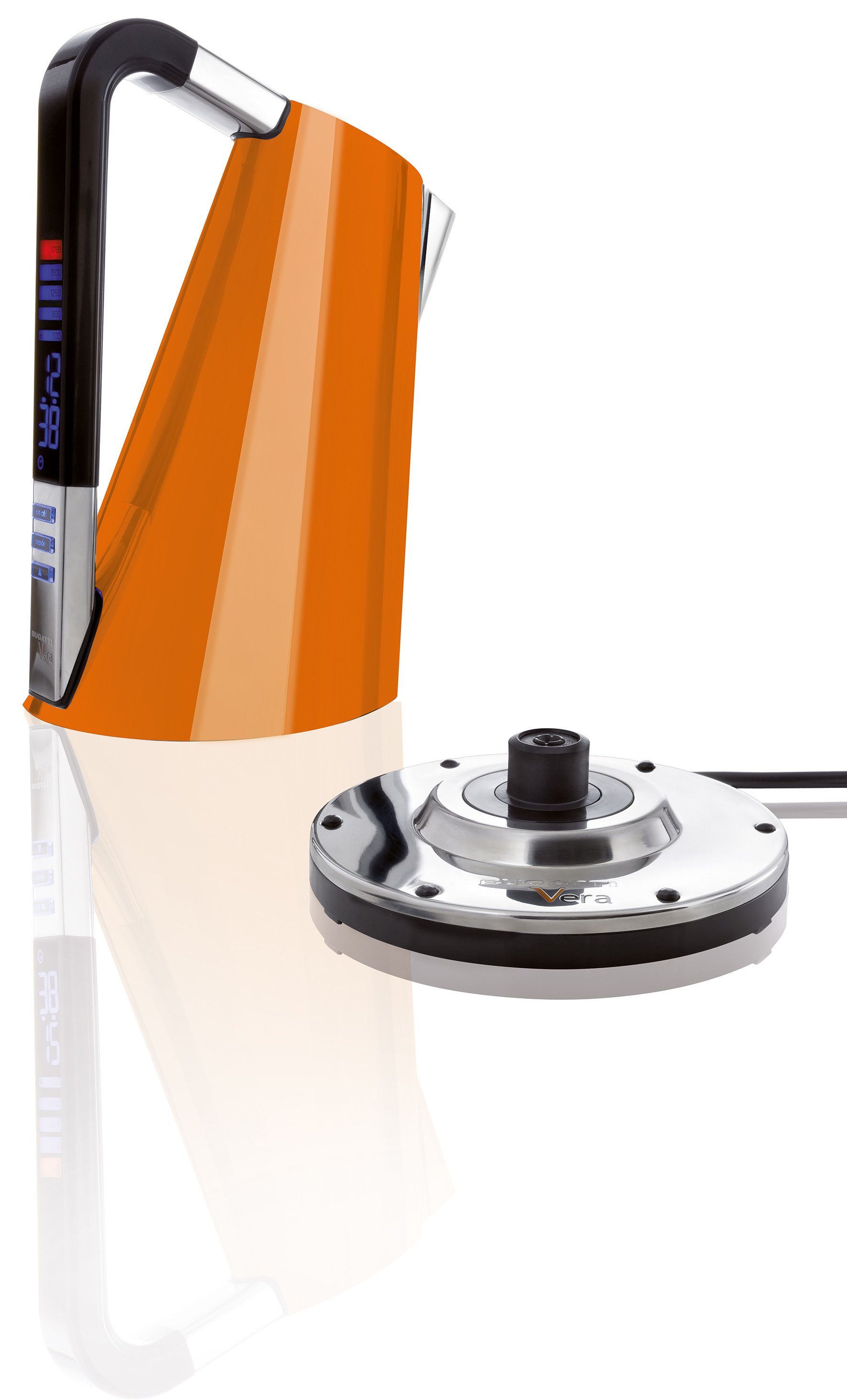 Casa Bugatti Wasserkocher Vera Timer Orange Temperaturregler mit Wasserkocher und