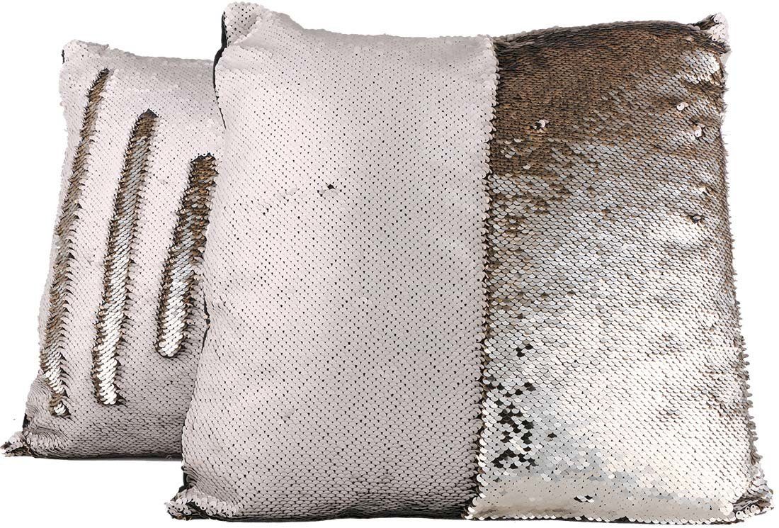 Jungengel Kissenbezug 4x Pailletten Kissenbezüge Dekokissen Couchkissen Gli günstig online kaufen