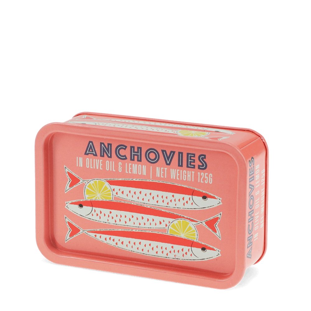 Rex London Aufbewahrungsdose Kleine Dose mit Deckel (Metalldose mit Retro-Aufdruck, 1 St., ca. 10 x 6,5 x 3,2 cm), Fisch, Lobster Motiv, ca. 10 x 6,5 x 3,2 cm