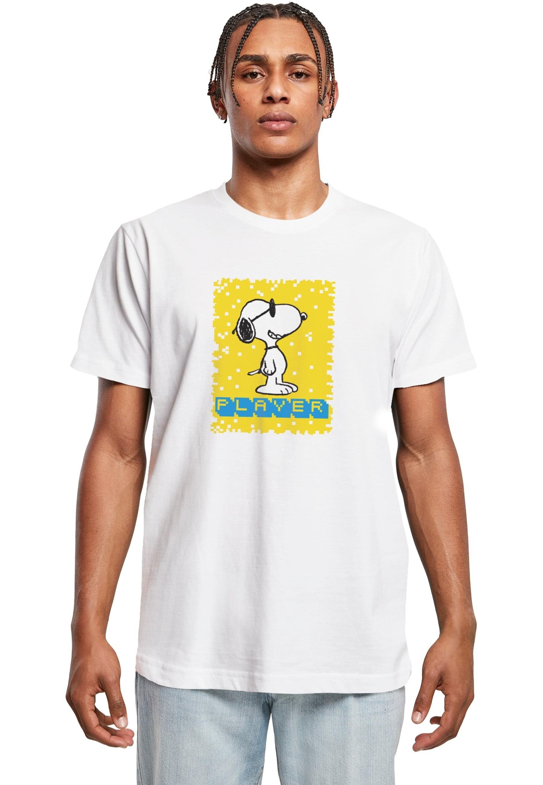 Merchcode T-Shirt Herren Peanuts - Player T-Shirt Round Neck (1-tlg) white