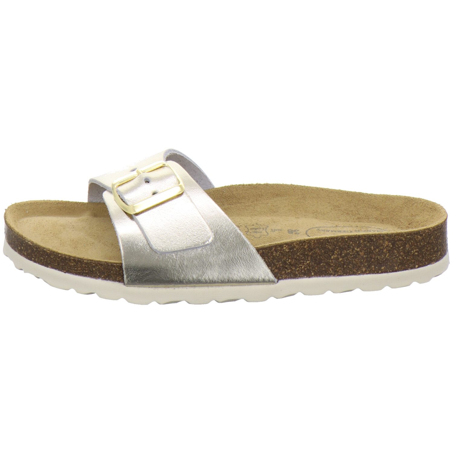 AFS-Schuhe 211203 Sommer Pantolette für Damen mit Fußbett, bequeme Sandalen aus Leder