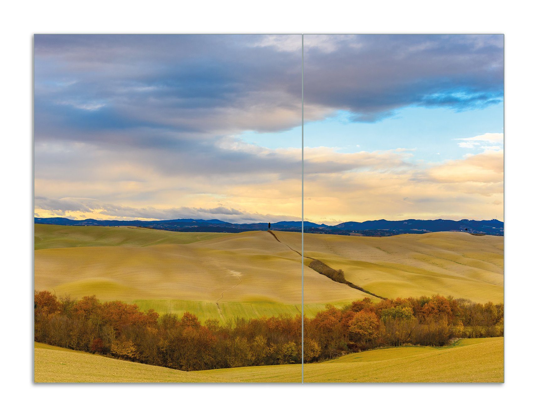 Wallario Herd-Abdeckplatte (Glasplatte, Größen verschiedene 5mm Herbst 2 in inkl. ESG-Sicherheitsglas, der tlg., Noppen), Toskana
