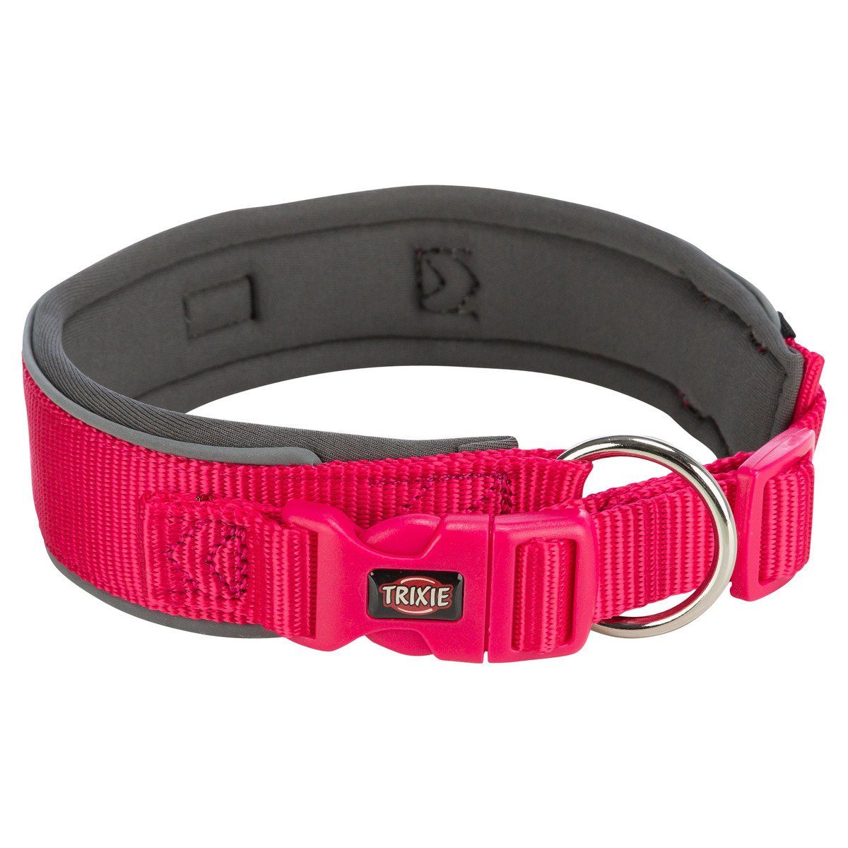 Hunde-Halsband Premium Halsband, extra breit, fuchsia/grafit