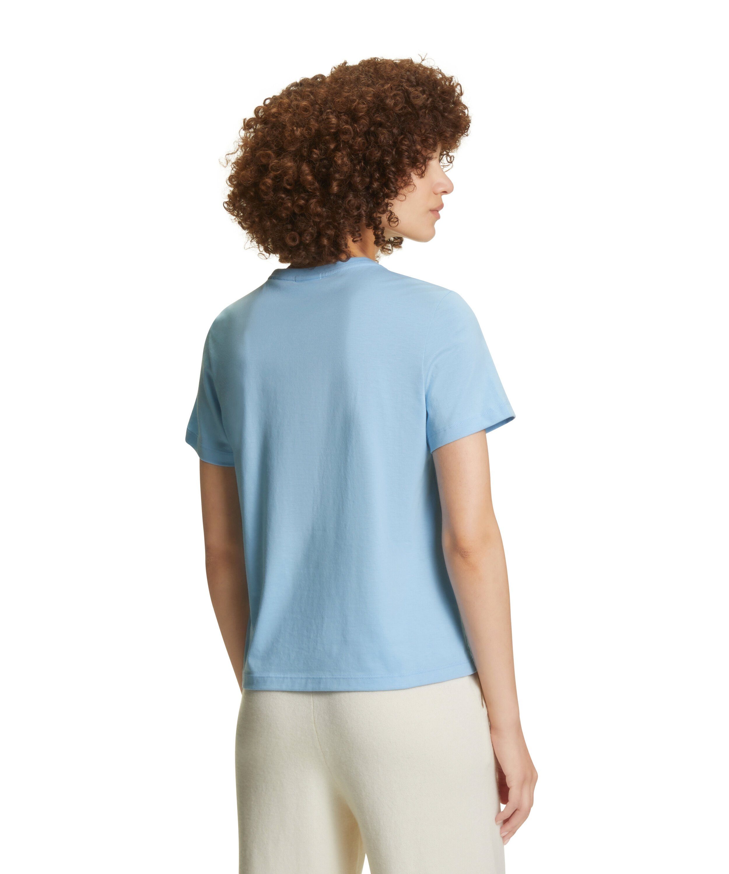 (1-tlg) FALKE aus T-Shirt Pima-Baumwolle (6807) hochwertiger blue sky