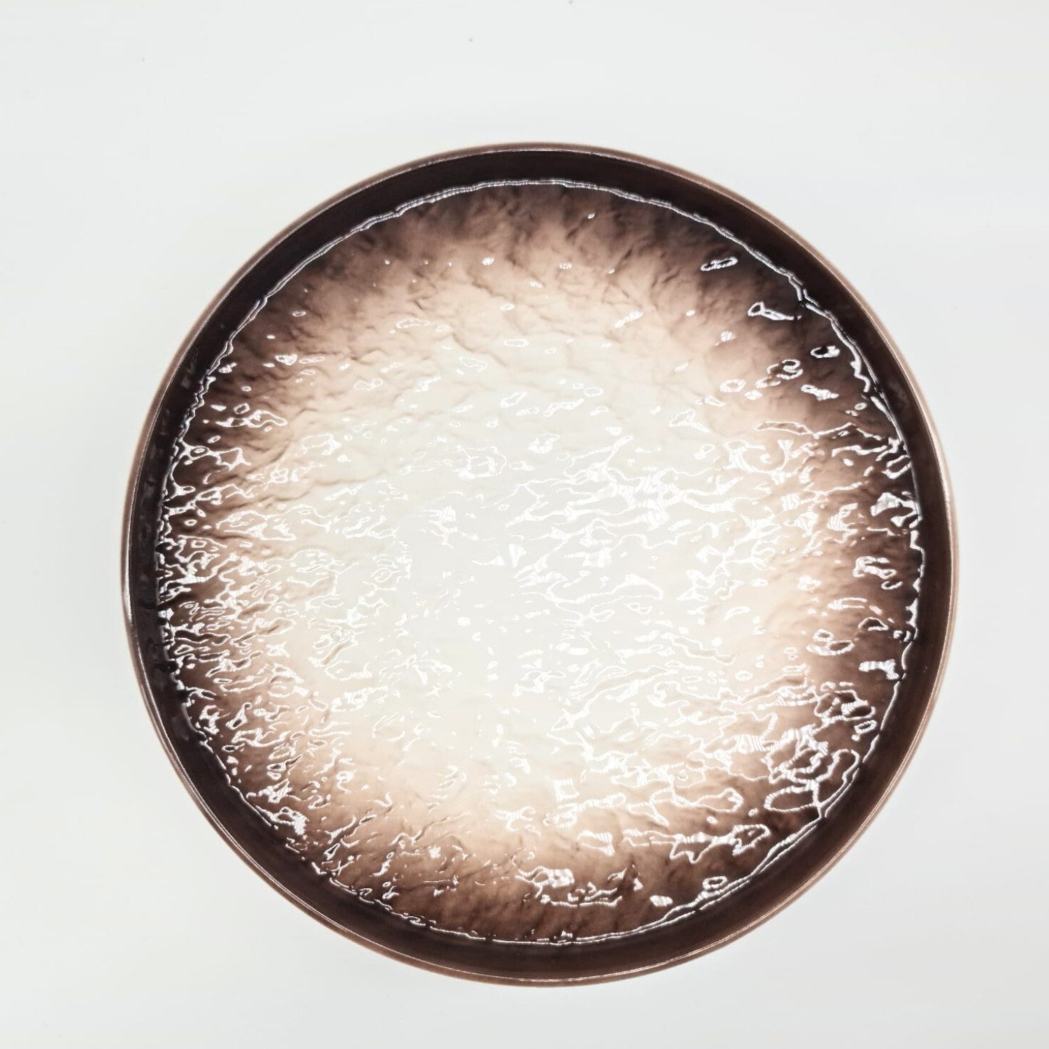 Quality Elegance Speiseteller Luxus Speiseteller 25,5 cm Braun Keramik Modern Design, (6 St)