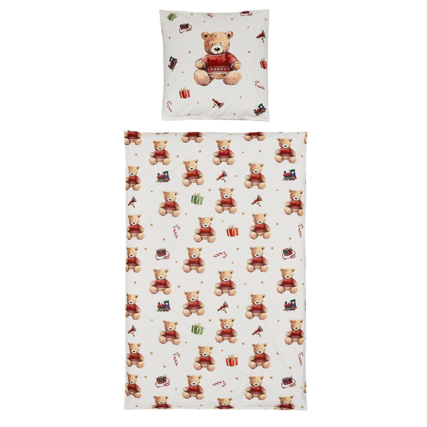 BOLTZE Bettwäsche Bailey Bär Bettwäsche Weihnachten 135cm x 200cm mit 80 x günstig online kaufen