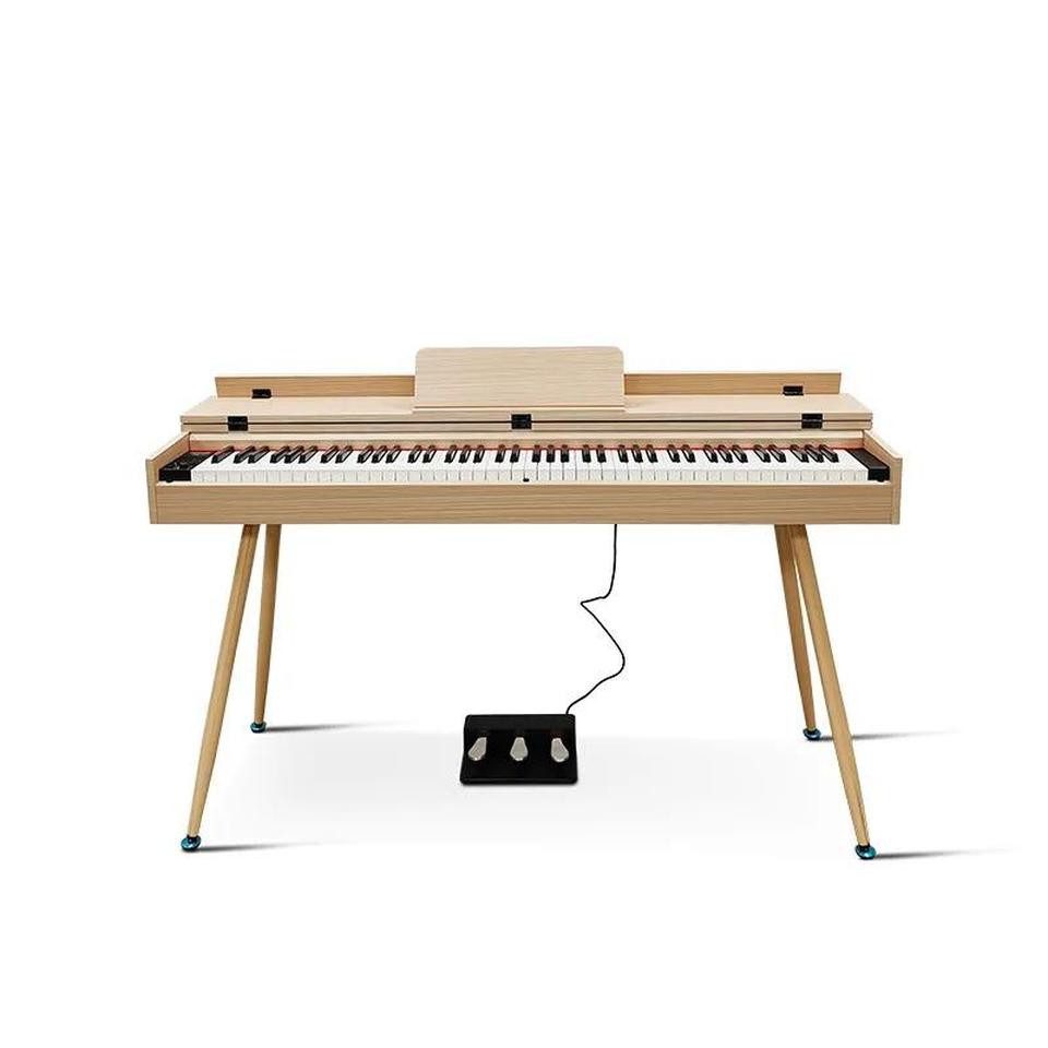 JVmoebel Digitalpiano Hellbraunes Piano Digitalpiano Stage Klavier Hochglanz Heimklavier (Maße Digitale Klaviere), Made in Europe