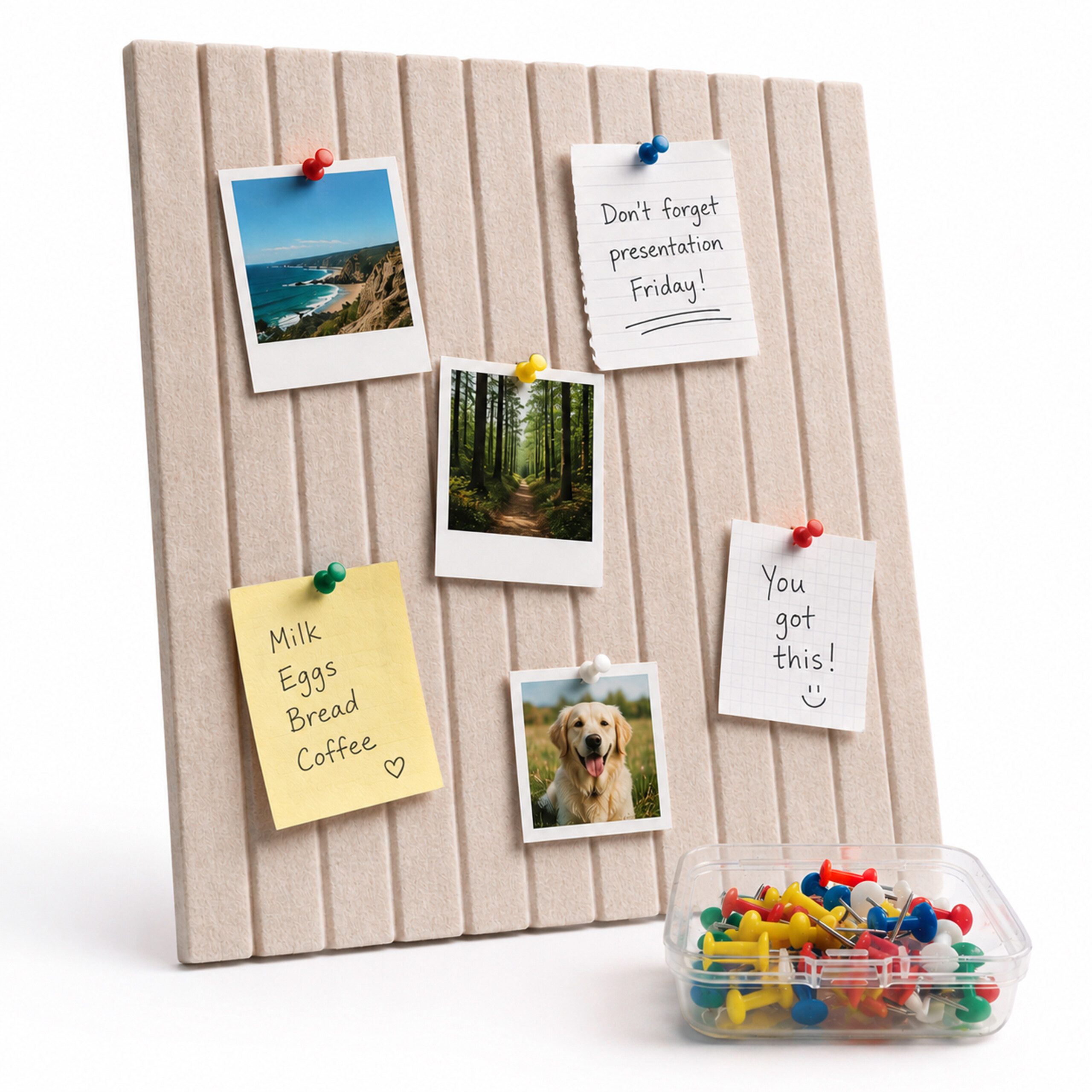 relaxdays Pinnwand Selbstklebendes Filzpinnwand Set, (2-tlg), hellbraun, 60 x 40 cm