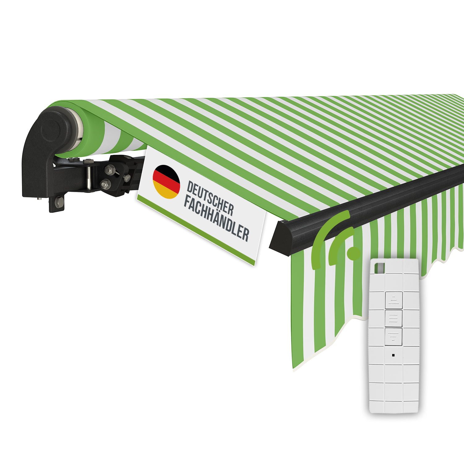 empasa Gelenkarmmarkise "START PLUS" elektrische Markise mit Fernbedienung & Handkurbel