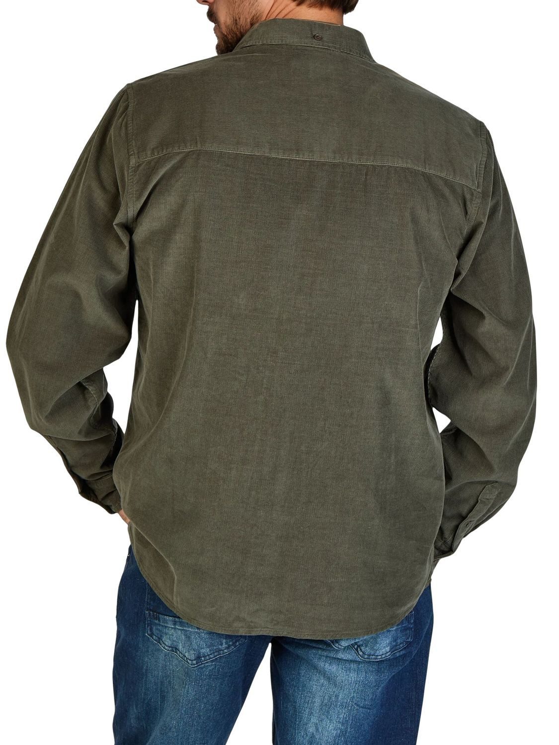 riverso Langarmhemd Herren Cordhemd RIVMorten Regular Fit (1-tlg) günstig online kaufen