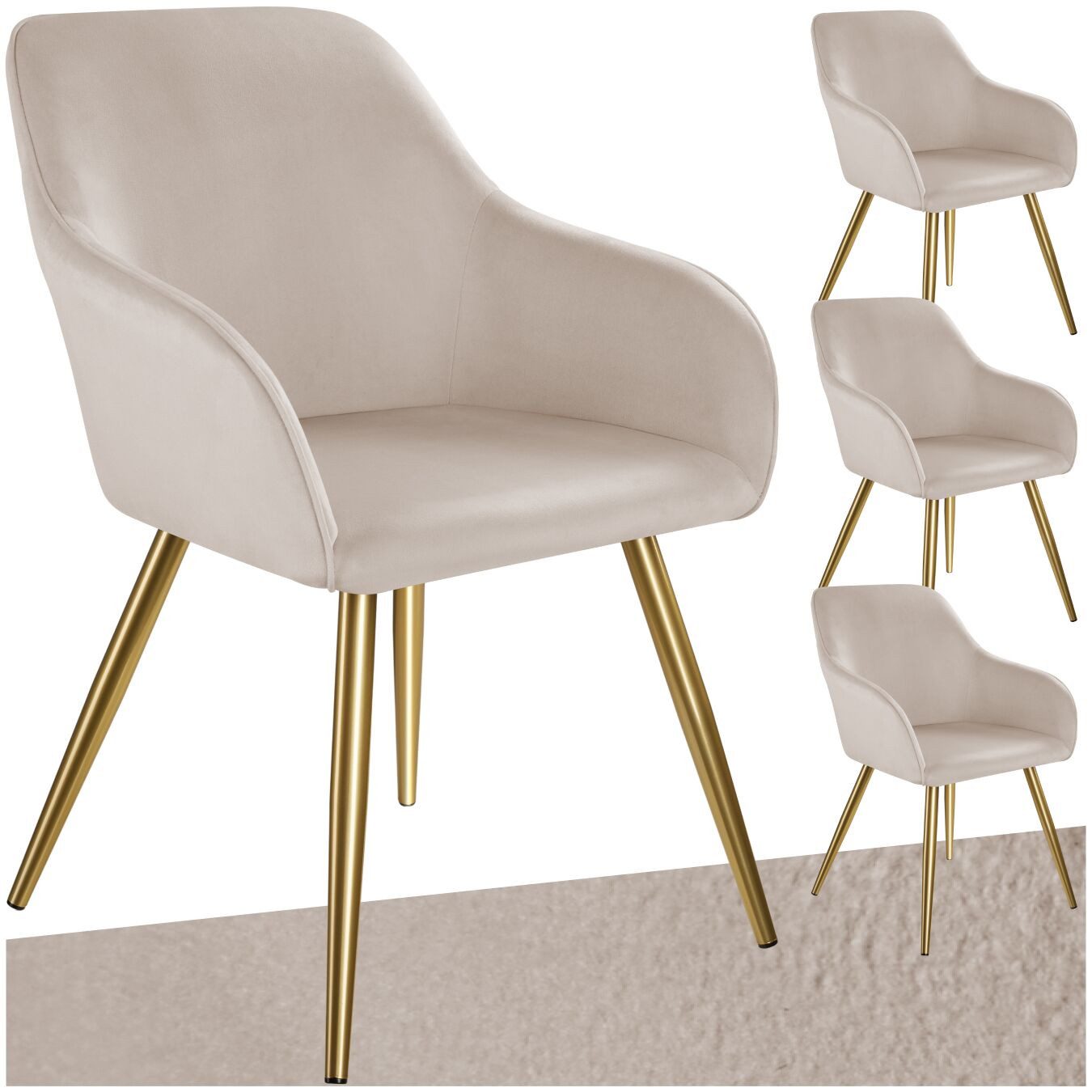 tectake Esszimmerstuhl Marilyn (Set., 4 St), günstig online kaufen