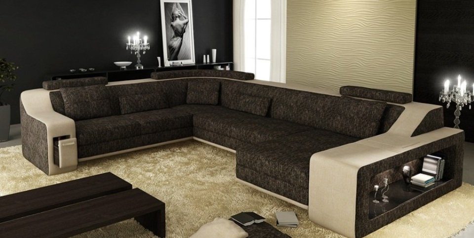 Wohnlandschaft Ecksofa Eck Couch Sofa Moderne JVmoebel Sofas Textil Ecksofa, Polster
