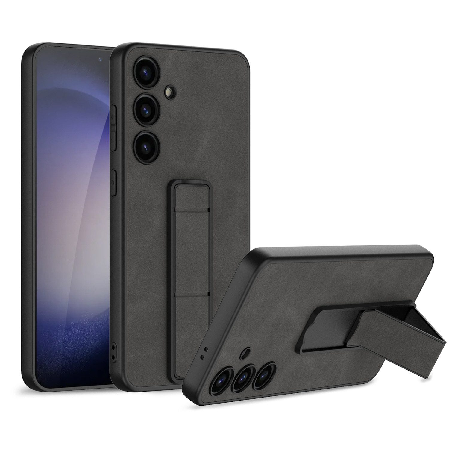 Handyhülle Für Samsung Galaxy S24 Plus GKK Skin Feel Schutz Hülle mit Halterung