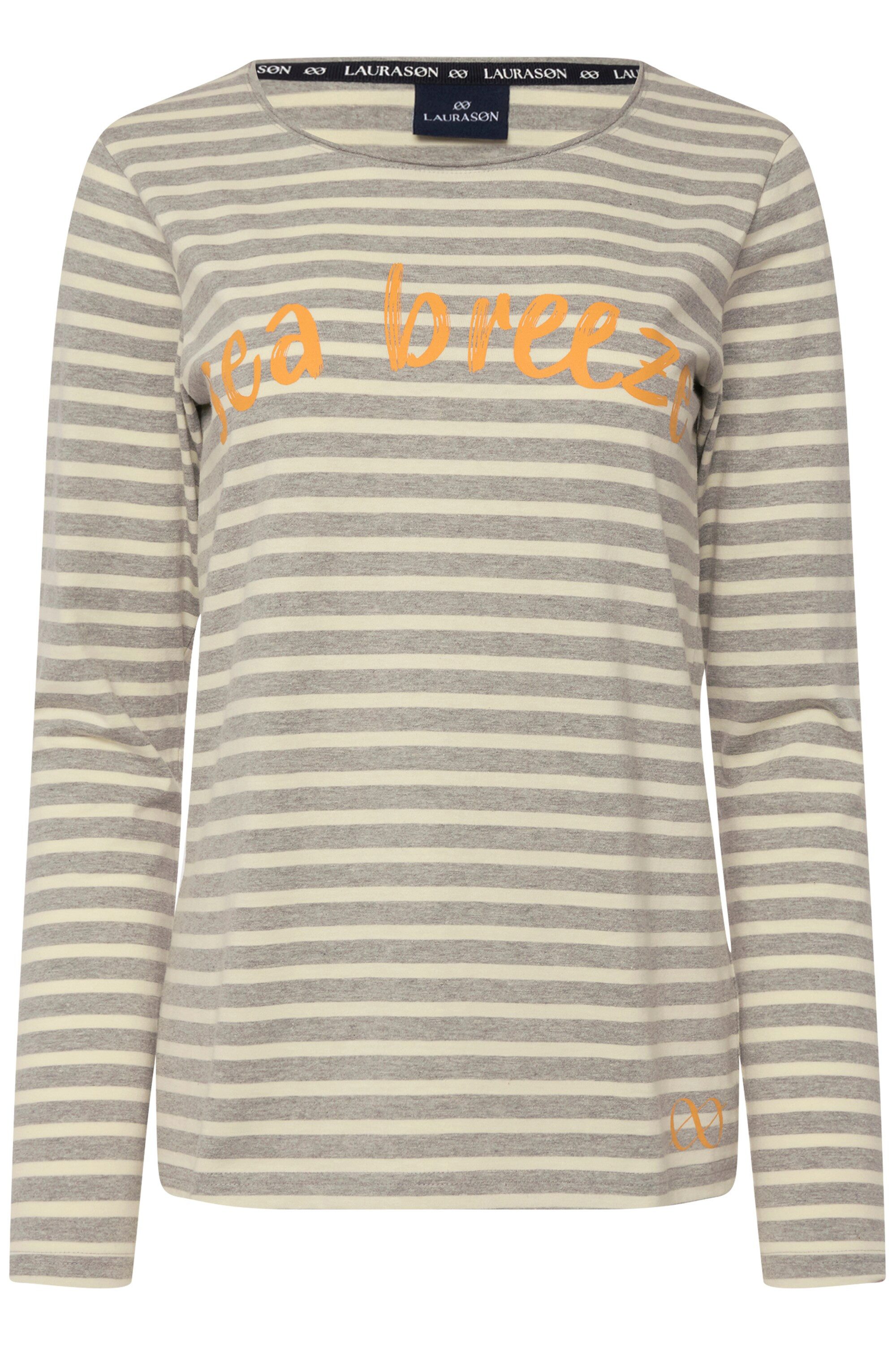 Laurasøn Longsleeve Ringelshirt Regular Fit Statement günstig online kaufen