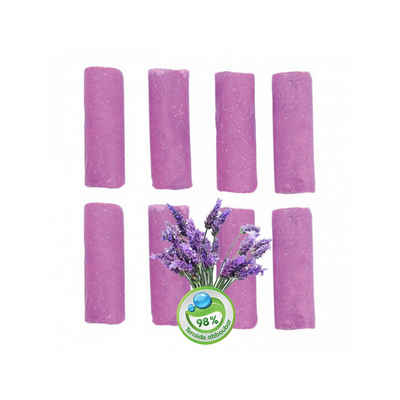 Abfluss-Fee Reinigungs-Set 8er Nachfüll-Set, (für Abfluss Fee Waschbeckenstöpsel, Reinigungssteine für Abflüsse jeder Art), Lavendel Aroma, lila