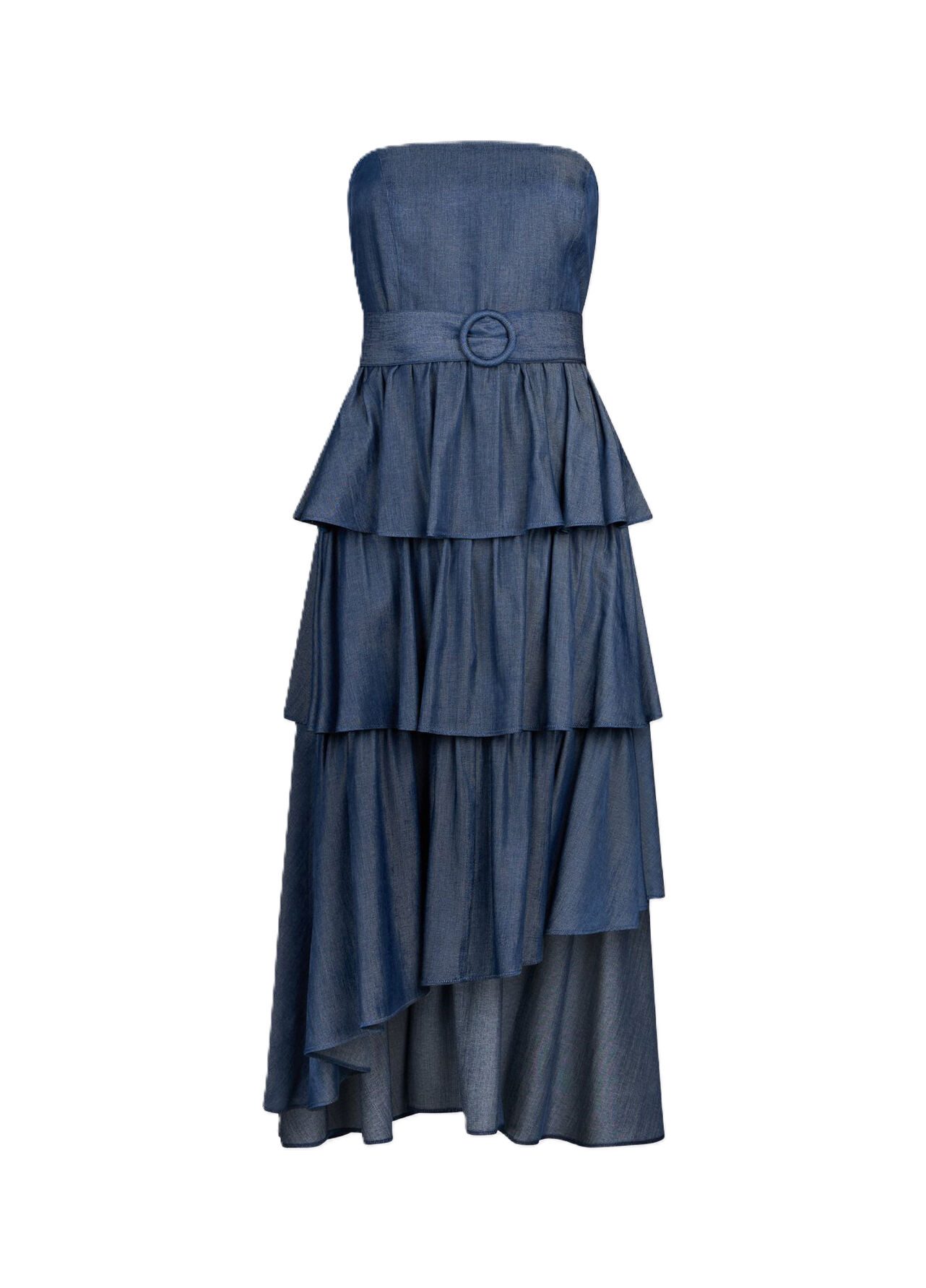 Liu Jo Jeanskleid CHAMBRAY - Midikleid Damen - Sommerkleid - locker - gerüscht