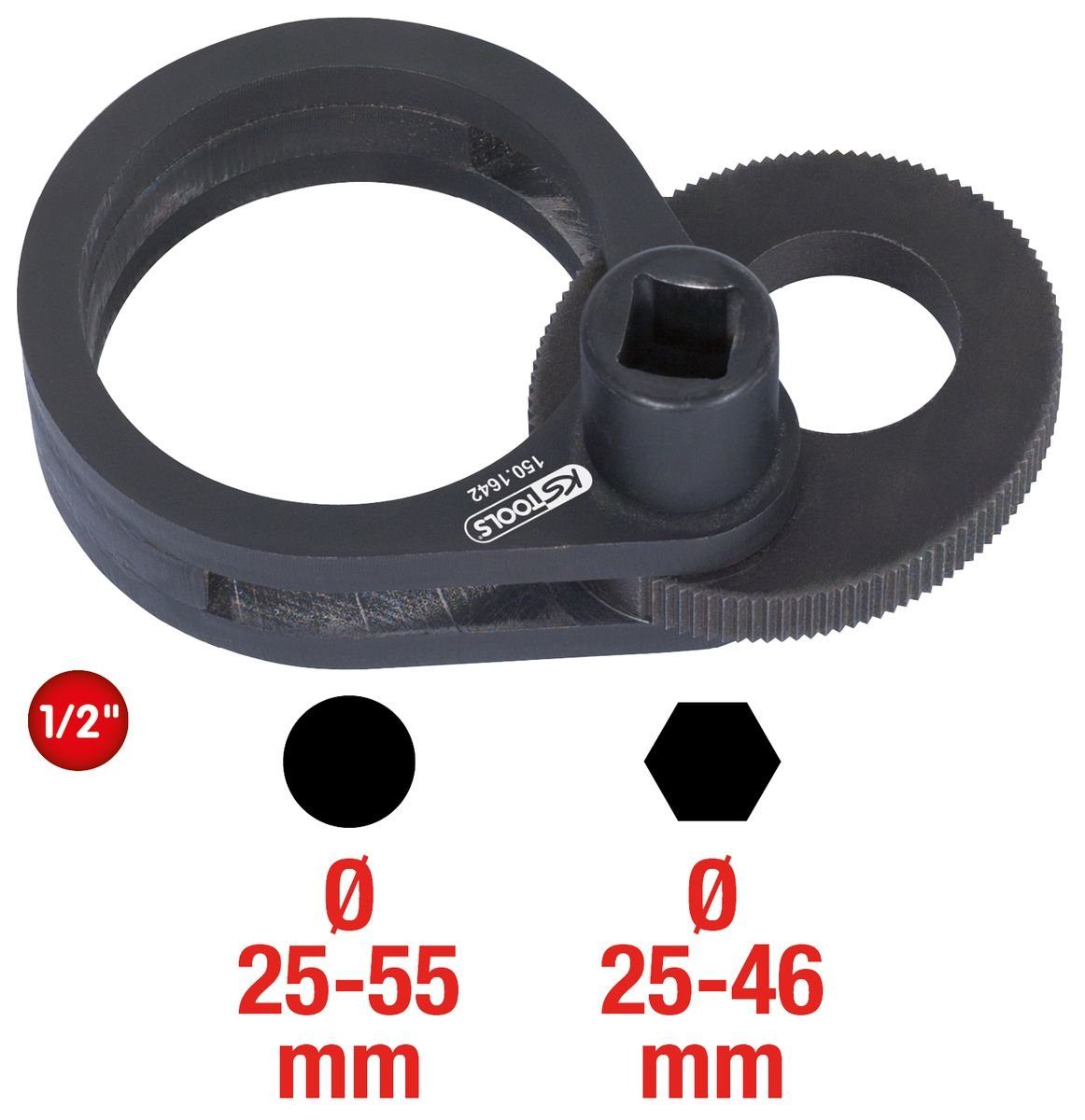 Thumbnail - KS Tools Gabel- und Ringschlüssel Exzenter Klemm- und Drehvorrichtung, 25-55mm (150.1642)