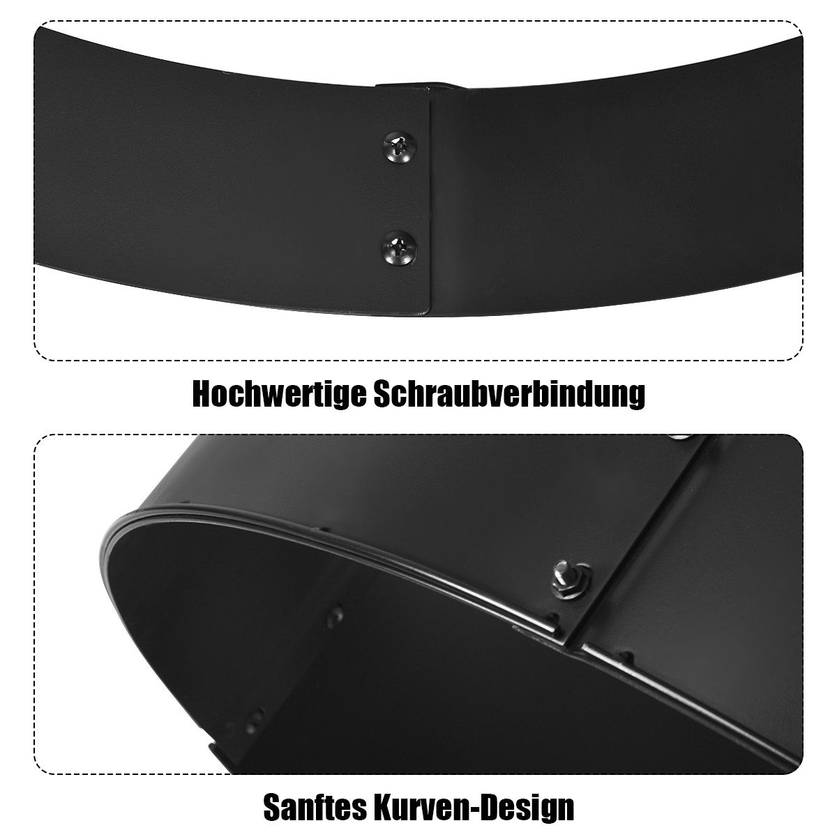 COSTWAY Feuerschale, Feuerstelle Outdoor, rauchfreie Feuerstellenring Ø91,5cm