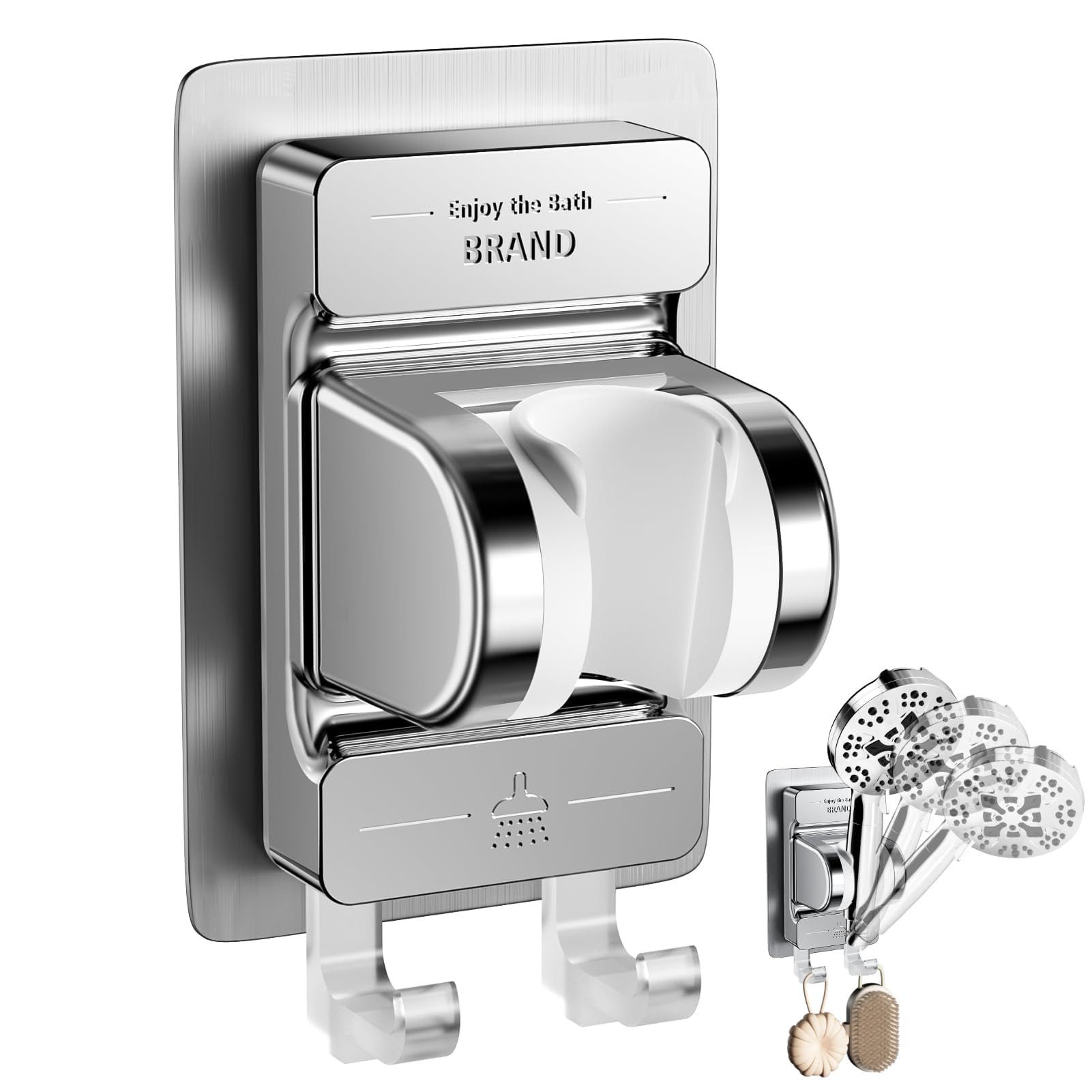 Bundviel Handbrause 2 er-Pack Duschhalterung Ohne Bohren Handbrause Halteru günstig online kaufen