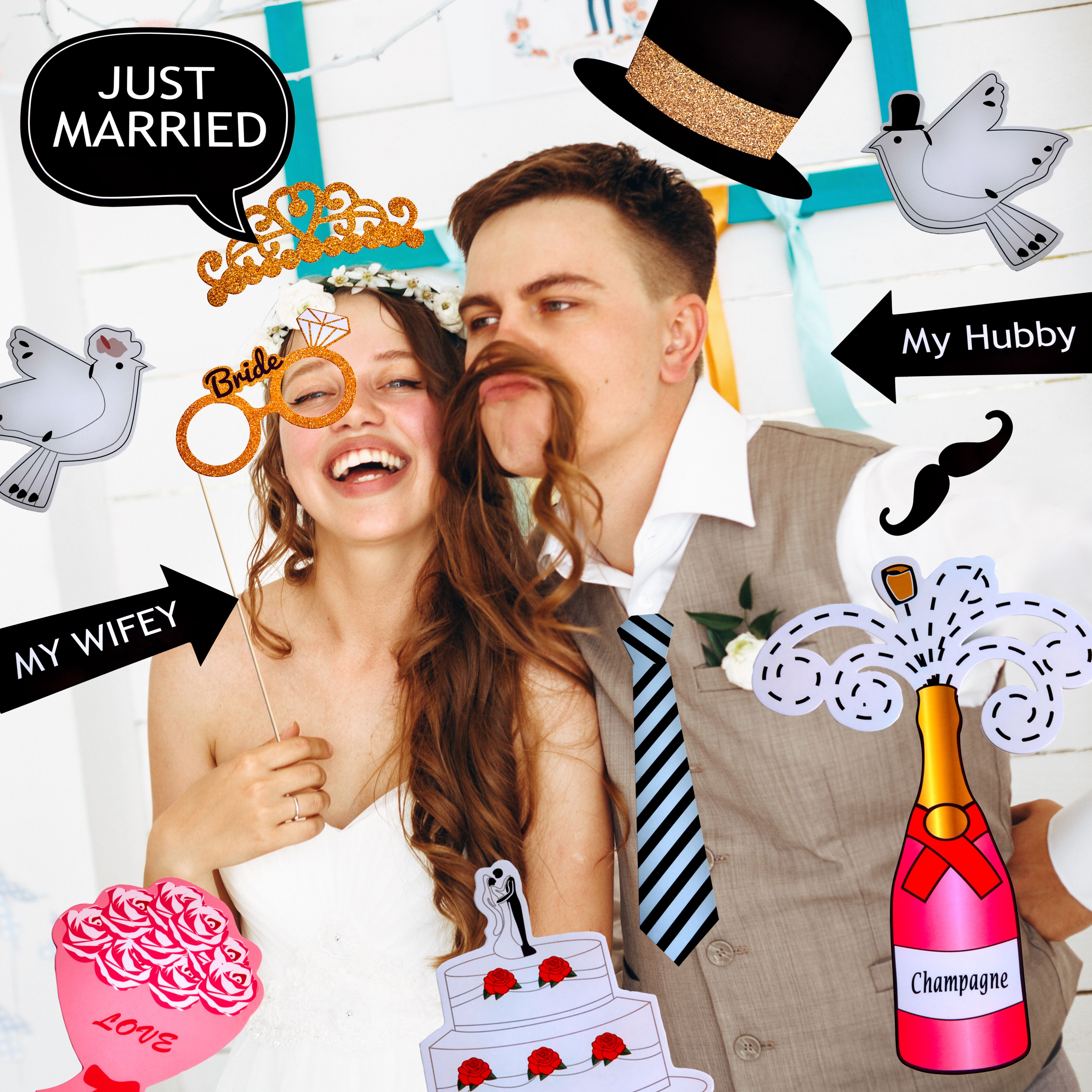 Goods+Gadgets Papierdekoration Hochzeitsfeier Foto-Requisiten, Hochzeitsbil günstig online kaufen