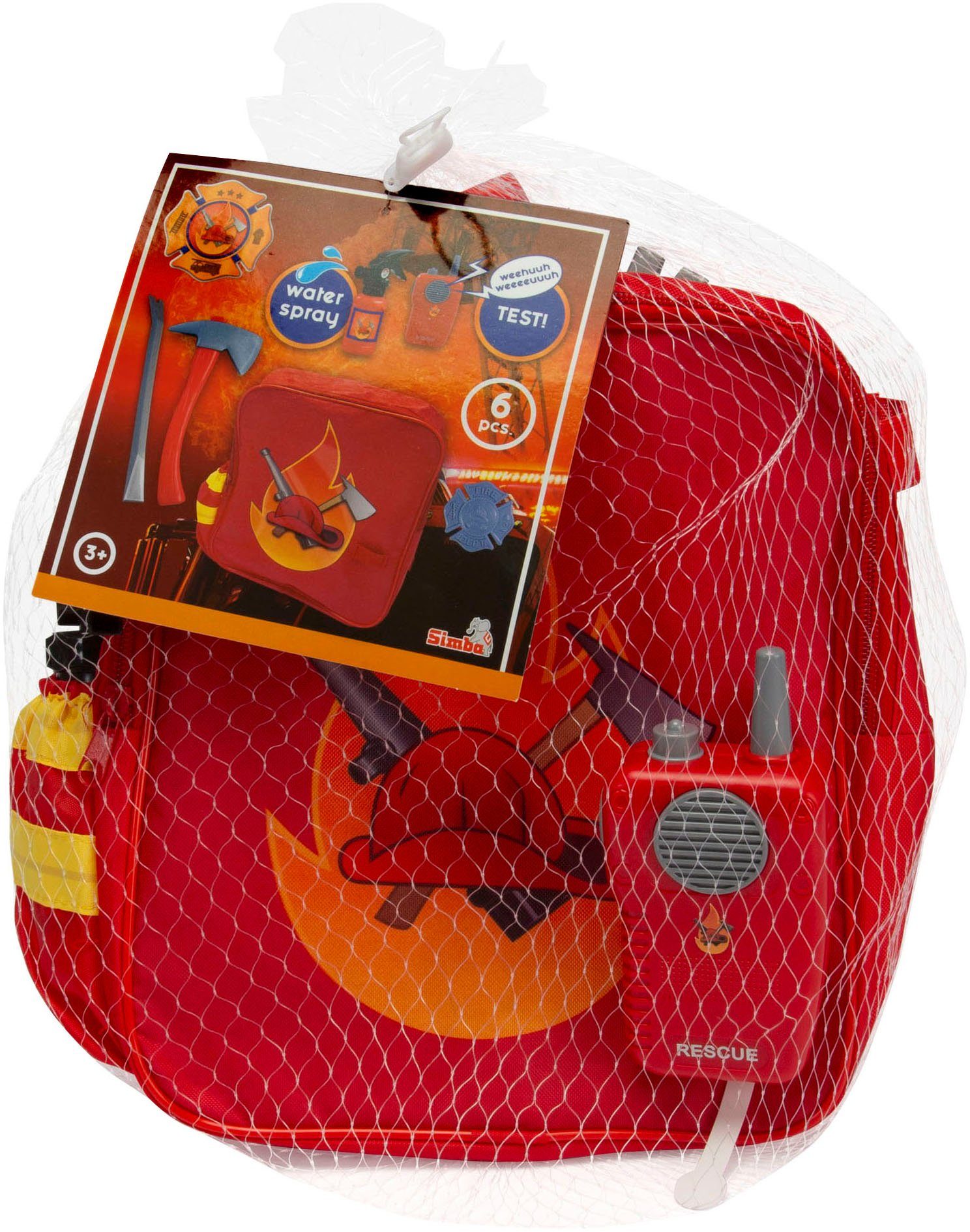 SIMBA Spielzeug-Axt Feuerwehr Rucksack Set