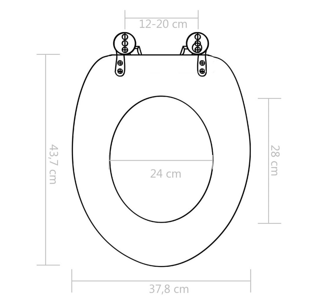 Thumbnail - Vellora Toilettensitzerhöhung Toilettensitz mit Deckel MDF Bambus-Design, 12–20 cm verstellbares Scharnier