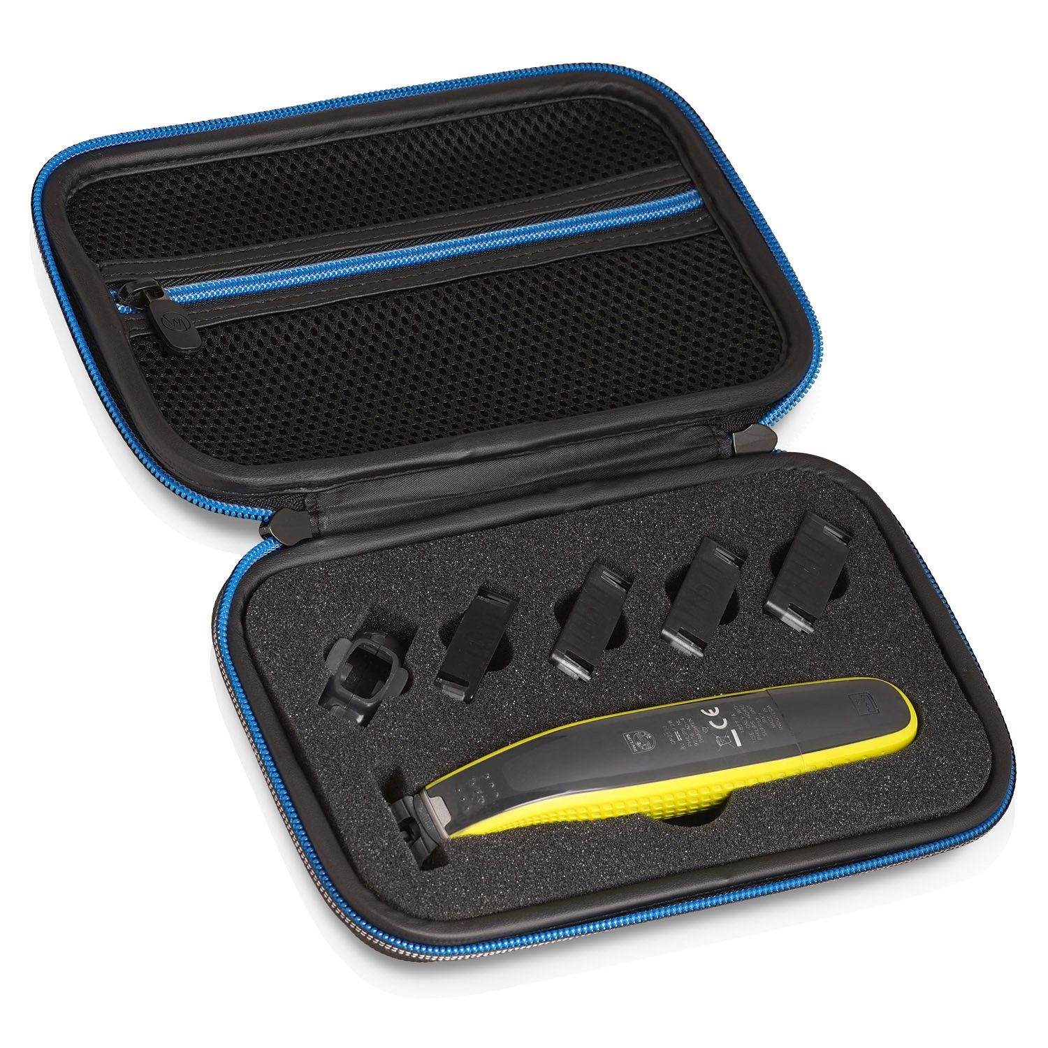 Wicked Chili Rasierer-Etui Tasche für Phillips OneBlade QP2530 QP2520 QP2630 Case n.Z., Hard-shell Schutzhülle / Strapazierfähiges Material / Passgenau / Inla – Bild 2 von 5