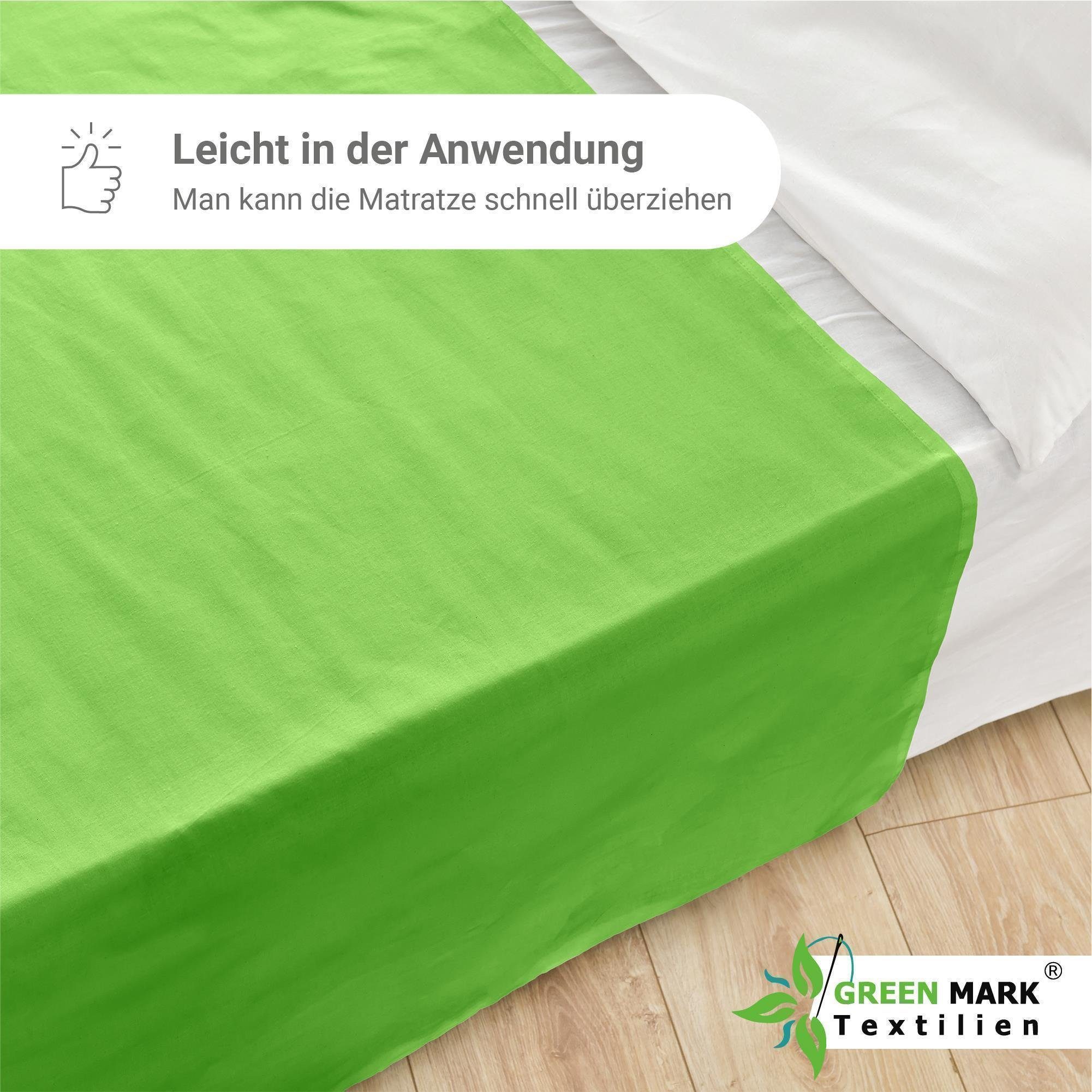 NatureMark Bettlaken gewebtes Bettlaken, 100% Baumwolle, Gummizug: ohne, (1 günstig online kaufen