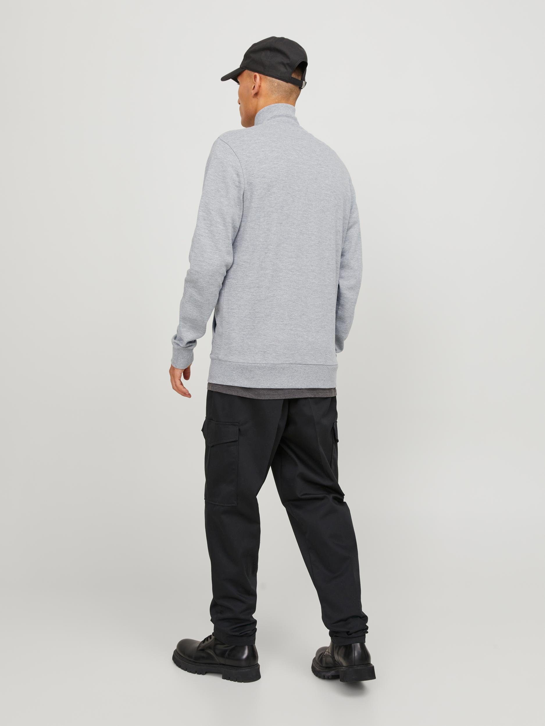 NOOS Jones Sweatjacke SWEAT ZIP Light Grey & JJEPAULOS Melange Jack