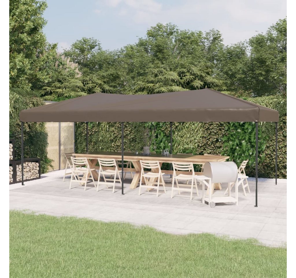 Thumbnail - vidaXL Pavillon Partyzelt Faltbar Taupe 3x6 m Garten Pavillon Faltpavillon