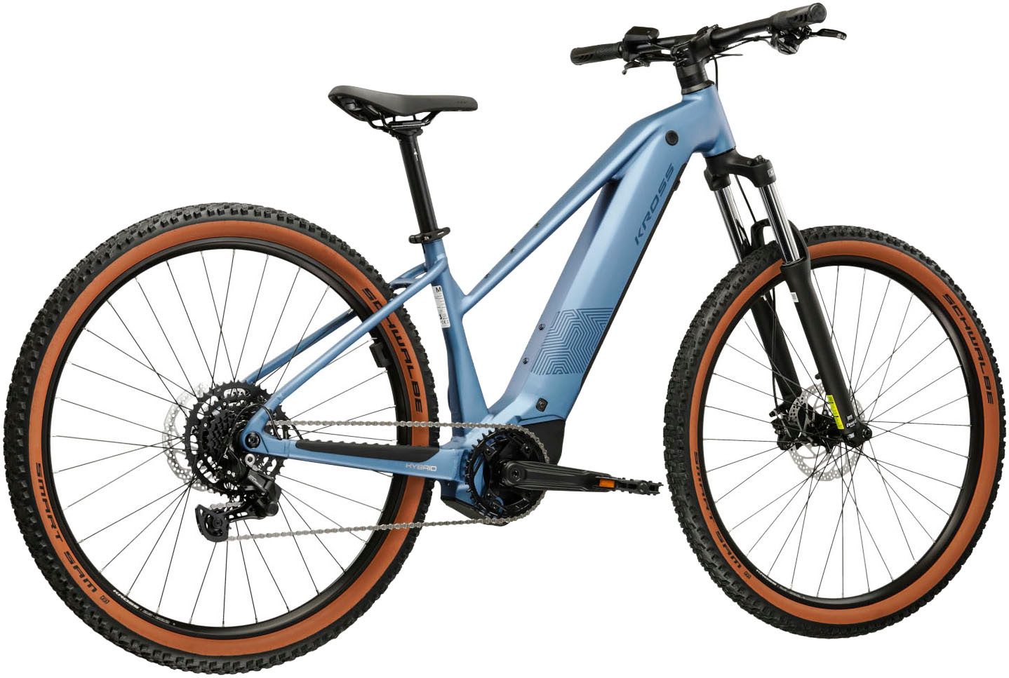 Kross E-Bike Mountainbike Influx Hybrid 2.0 16,7Ah / BOSCH 600 Wh 29" blau 9 Gänge 2026, 9 Gang Shimano CUES U4000 Schaltwerk, Kettenschaltung, Mittelmotor, 600 Wh, BOSCH PERFORMANCE LINE PX 36 V/250 W, Mittelmotor