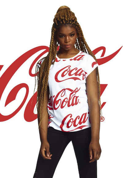 Merchcode Kurzarmshirt Damen Ladies Coca Cola AOP Tee (1-tlg)