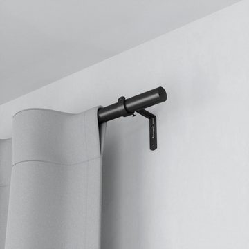 Vorhangstange Zen Schwarz, Umbra, Ø 25 mm, ausziehbar, Stahl