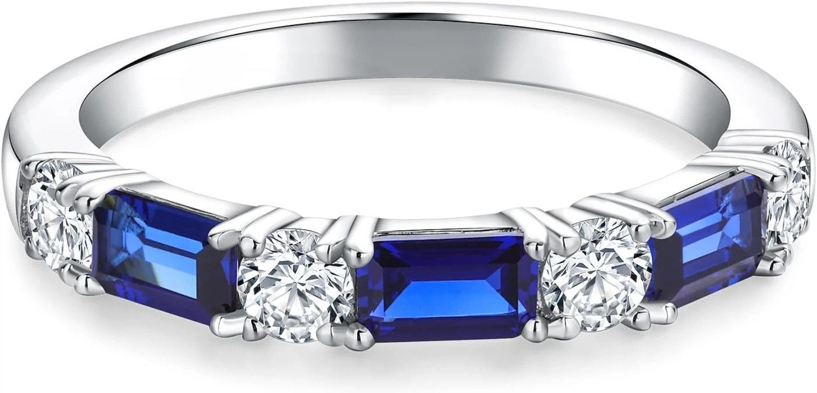 Jumpeak Diamantring Diamantring, 585 Weißgoldring, Saphirring, Damen-Ehering, Damenring, Edelsteinringe, Verlobungsringe, Partnerringe, Geburtstagsgeschenke